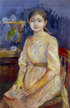 Berthe Morisot : Julie Manet with a Budgie